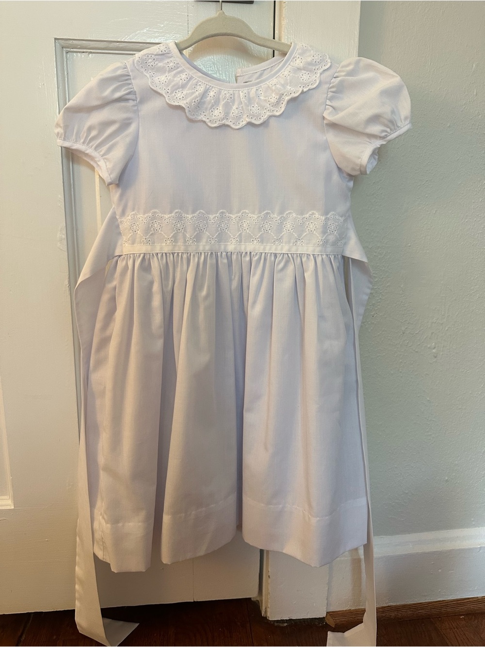 Claire and Charlie - Heirloom White Dress with Lace Detail 4T